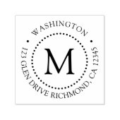 Rücksendeadresse für Dot-Frame-Monogramme mit benu Permastempel (Design)