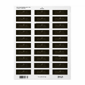 Rücksendeadresse für dunkelgrüne Typografie (Vorne)