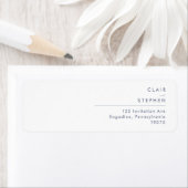 Rücksendeadresse für dunkle Navy-Schriftart (Insitu)