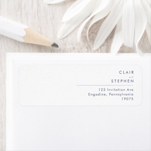 Rücksendeadresse für dunkle Navy-Schriftart (Insitu)