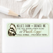 Rücksendeadresse für Eierkarton mit Henne (Insitu)