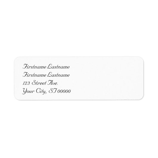 Rücksendeadresse für ein Paar mit zwei Namen (Vorne)