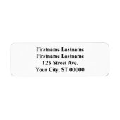 Rücksendeadresse für ein Paar mit zwei Namen (Vorne)