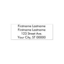 Rücksendeadresse für ein verheiratetes Paar mit zw Permastempel