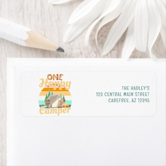 Rücksendeadresse für einen glücklichen Camper (Insitu)