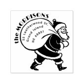 Rücksendeadresse für einen Vintagen Weihnachtsfeie Permastempel (Design)