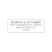 Rücksendeadresse für einfache Art-Deco-Typografie Permastempel (Design)