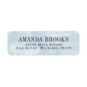 Rücksendeadresse für einfache Blauwinterschneefloc (Vorne)