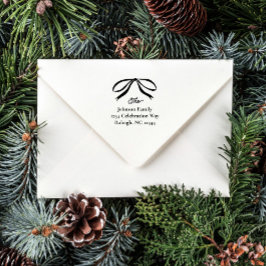 Rücksendeadresse für einfache Bow-Familie Permastempel