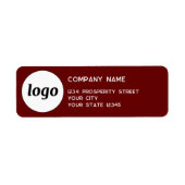 Rücksendeadresse für einfache Logofirmen Burgundy (Vorne)