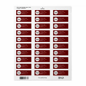 Rücksendeadresse für einfache Logofirmen Burgundy (Vorne)