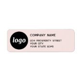 Rücksendeadresse für einfache Logos Rosa Unternehm (Vorne)