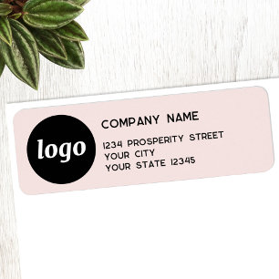 Rücksendeadresse für einfache Logos Rosa Unternehm
