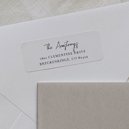 Rücksendeadresse für einfache schwarze und weiße S