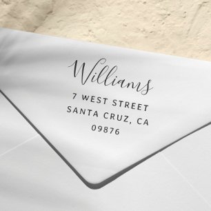 Rücksendeadresse für einfache Skriptfamilie Permastempel