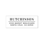 Rücksendeadresse für einfache Typografie Gummistempel (Prägung)