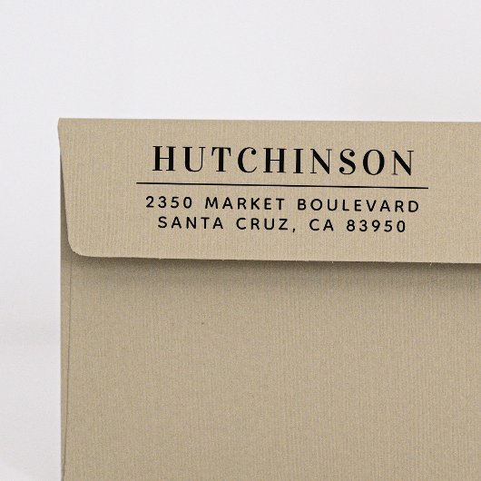 Rücksendeadresse für einfache Typografie Gummistempel