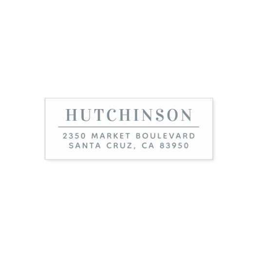 Rücksendeadresse für einfache Typografie Permastempel (Design)