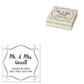 Rücksendeadresse für einfachen Scroll Familienname Gummistempel (Stempel)