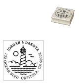 Rücksendeadresse für einfaches Leuchtturm Gummistempel (Stempel)