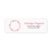 Rücksendeadresse für einfaches rosa Wasserfarben (Vorne)