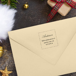 Rücksendeadresse für Elegante Dots Script-Familie Gummistempel