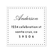 Rücksendeadresse für Elegante Dots Script-Familie Permastempel (Design)