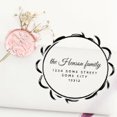 Rücksendeadresse für Elegante Frame Script-Familie Gummistempel