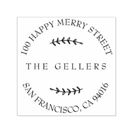 Rücksendeadresse für Elegante Zweigstellen Permastempel