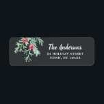 Rücksendeadresse für Evergreen Christmas Holiday<br><div class="desc">Rücksendeadresse für Feiertage Label für spät</div>
