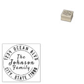 Rücksendeadresse für Familienname Briefmarke Gummistempel (Stempel)