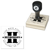 Rücksendeadresse für Familienname erstellen Gummistempel (Stempel)