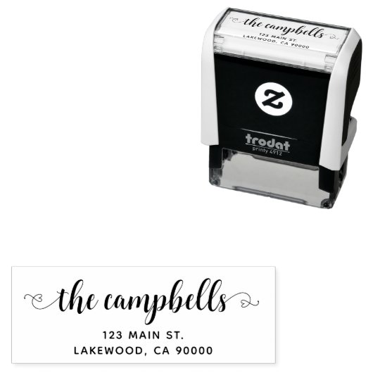 Rücksendeadresse für Familienskript Permastempel (Beispiel)