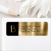 Rücksendeadresse für gebürstetes Gold und Schwarz (Insitu)