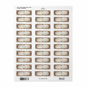 Rücksendeadresse für Gold-Floral-Rahmen (Vorne)