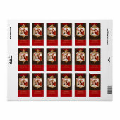 Rücksendeadresse für Gold-Ornament-Rahmen-FOTO Adressaufkleber (Vorne)