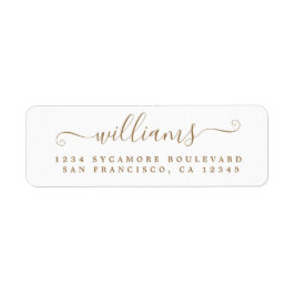 Rücksendeadresse für Gold-Script-Nachname