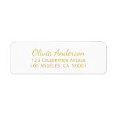 Rücksendeadresse für Gold Text (Vorne)