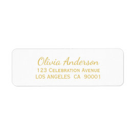 Rücksendeadresse für Gold Text