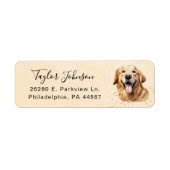 Rücksendeadresse für Golden Retriever (Vorne)