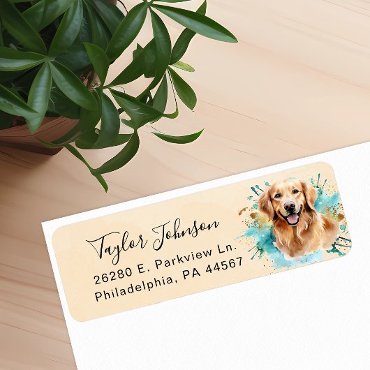 Rücksendeadresse für Golden Retriever