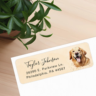 Rücksendeadresse für Golden Retriever