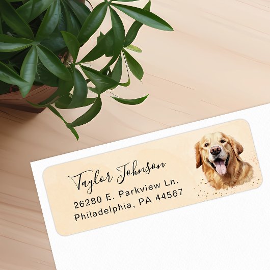 Rücksendeadresse für Golden Retriever