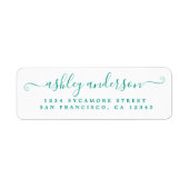 Rücksendeadresse für grüne Tinte Chic Script (Vorne)