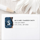 Rücksendeadresse für handgemalte blaue Marmorplatt (Insitu)