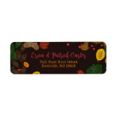 Rücksendeadresse für Herbstleaves Acorns Berries (Vorne)