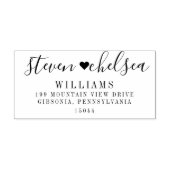 Rücksendeadresse für Herznamen Gummi-Briefmarke Gummistempel (Prägung)