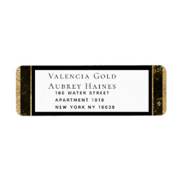 Rücksendeadresse für Hochzeiten in Granit und Gold