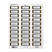 Rücksendeadresse für Hochzeiten in Granit und Gold (Vorne)