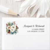 Rücksendeadresse für Hochzeiten mit Aquarellblumen (Insitu)